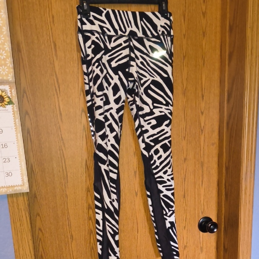 Nike Black and White Dri-FIT Track Pants